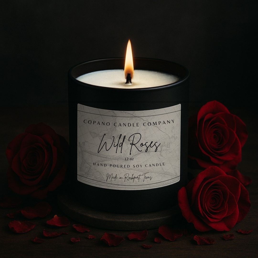 Wild Roses - 12oz Soy Wood Wick Candle